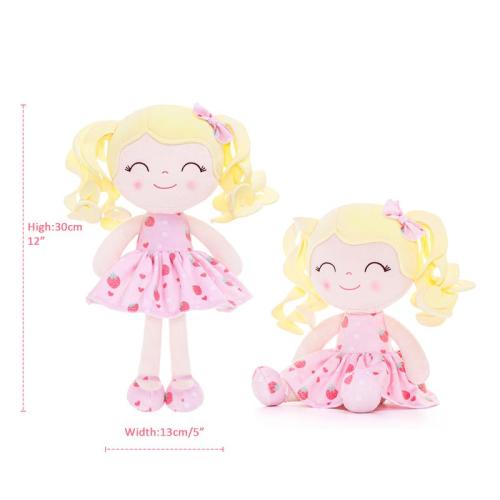 Gloveleya Plush Strawberry Doll First Baby Dolls Baby Girl Gift - TikTok Shop