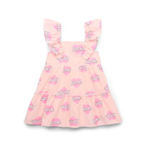 Barbie Baby and Toddler Girls Cotton Woven Dress, Sizes 0/3M-5T