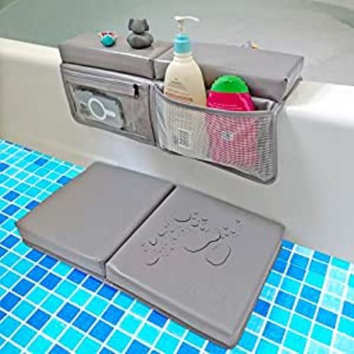 Amazon.com: PU-Leather 100% Waterproof, Baby Bath Kneeler and Elbow Rest Pad Set – Luxurious Kneeling Pad for Bathing Baby – Compact Design – Ultra Soft and Thick 2-inch Knee Pad for Bathing Babies : Baby