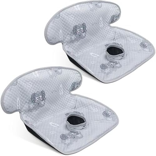 COOLBEBE Infant Car Seat Protector for Potty Training, 2 Pack Dry Waterproof Car Seat Liner Toilet Training for Baby Infant Toddler, Piddle Pads Cover Car Seat Pad for Strollers & Carseat (Grey,2PC)