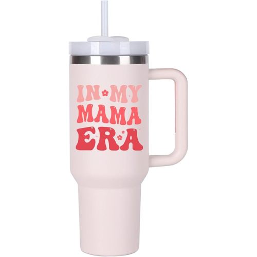 momocici Mama Gifts Ideas.40 oz In My Mama Era Tumbler with Handle.Mama Gift.Mama Cup.Mama Tumblers.40 oz Birthday Christmas Mothers Day Cups Tumbler Gifts for Mama.
