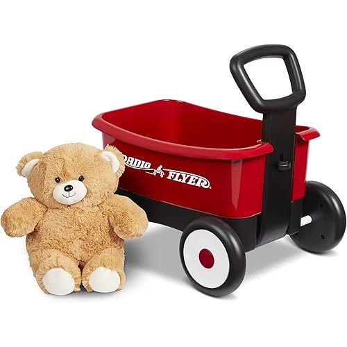 Radio Flyer My 1st Wagon with Teddy Bear, Red