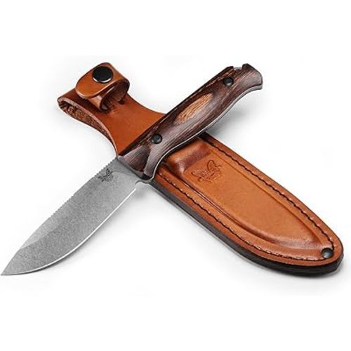 Benchmade - Saddle Mountain 15002 Hunting Knife with Wood Handle (15002)
