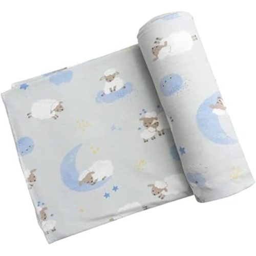 Angel Dear - Baby Sheep Blue Swaddle Blanket 45x45