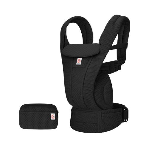 Ergobaby Omni Deluxe Mesh All-in-One Baby Carrier 0-48 Months - Onyx Black: Buckle Closure, Adjustable Harness, Lumbar Support, Padded Shoulder Straps
