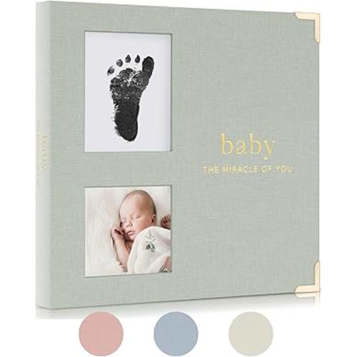 Keepsake Baby Memory Book for Boys and Girls – Timeless First 5 Year Baby Book With Photoslots – Cute Journal Scrapbook or Photo Album - Record a Milestone for Every Event from Birth to Age 5