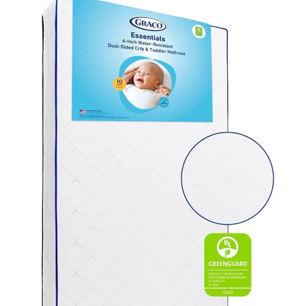 Essentials 6-Inch Water-Resistant Dual-Sided Baby Crib & Toddler Bed Mattress