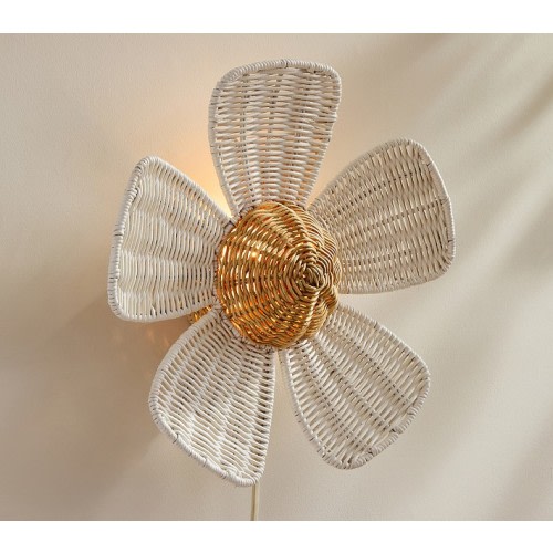 Light-Up Rattan Flower (15"x 5")