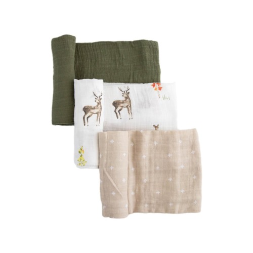 3-Pack Cotton Muslin Swaddle Blankets