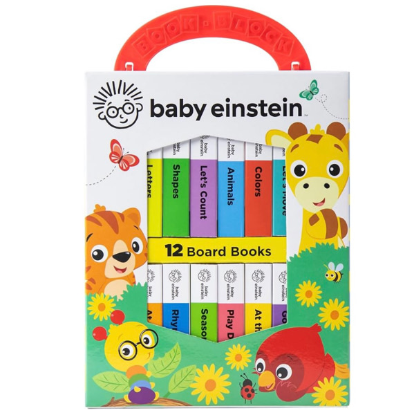 Baby Einstein - My First Library Board Book Block 12-Book Set - First Words, Letters, Counting, and More! - PI Kids