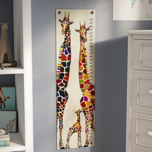 Ailsa Giraffe Family Canvas Growth Chart