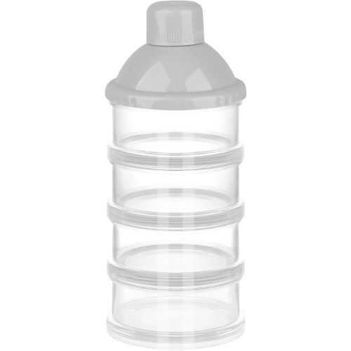 Accmor Formula Dispenser On The Go, 4 Compartments Stackable Formula Container for Travel, Baby Milk Powder Kids Snack Container, BPA Free