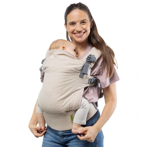Boba X Ergonomic Baby Carrier - Adjustable Infant Carrier for Newborn to Toddler, Front and Backpack Babywearing 7 to 45 lbs, Baby Carrier with Adjustable Straps and Padded Shoulders (Linen Pampas)