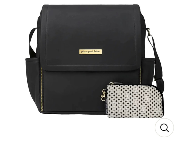 Boxy Backpack in Black Matte Leatherette