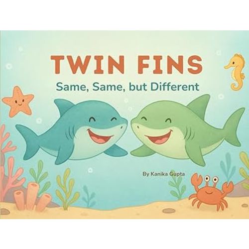 Twin Fins: Same, Same, but Different!: A Sweet Story Book About Twin Siblings Sharing a Bond and Discovering What Makes Them Different and Special. Twins - Who Are the Same, Yet One of a Kind.