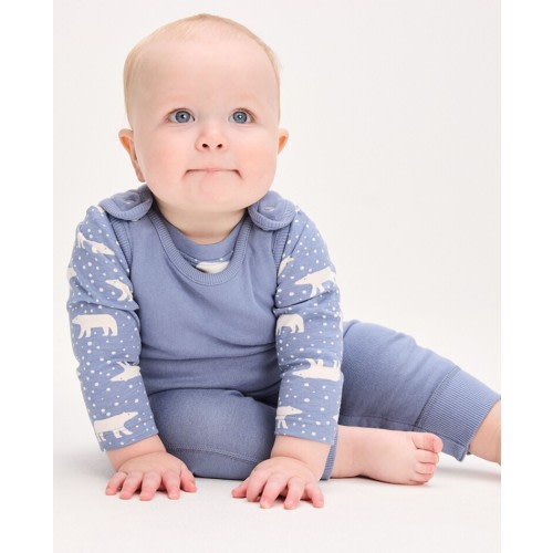 Baby Holiday French Terry Overalls & Long Sleeve T-Shirt Set | Hanna Andersson