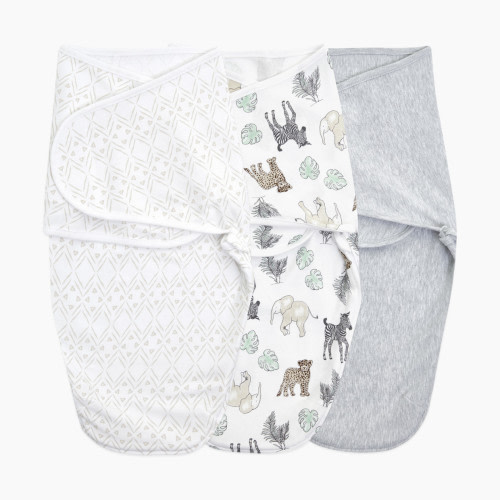 Aden + Anais Essentials Cotton Wrap Swaddles (3 Pack) - Toile, 0-3 Months, 3