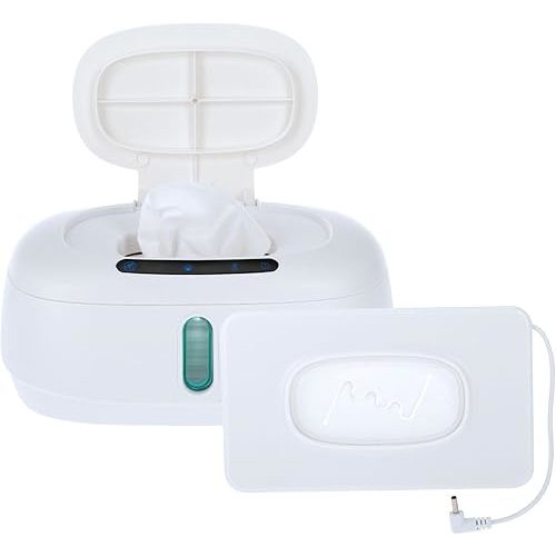 Nuby Hands-Free Baby Wipe Warmer - Touch-Free Motion Sensor Lid, Weighted Warming Plate, Built-in Night Light & Clear View Window - New Parent Essential