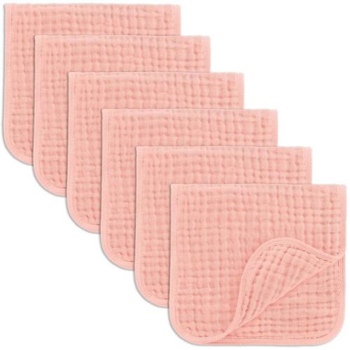 Muslin Burp Cloths Large 100% Cotton by Comfy Cubs (White, Pack of 6)