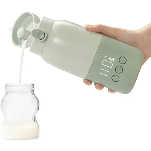 Portable Milk Warmer with Super Fast Charging and Cordless, Instant breastmilk, Formula or Water Warmer with 10 Ounces Big Capacity, Baby Flask for Vehicle,car,Airplane Journey