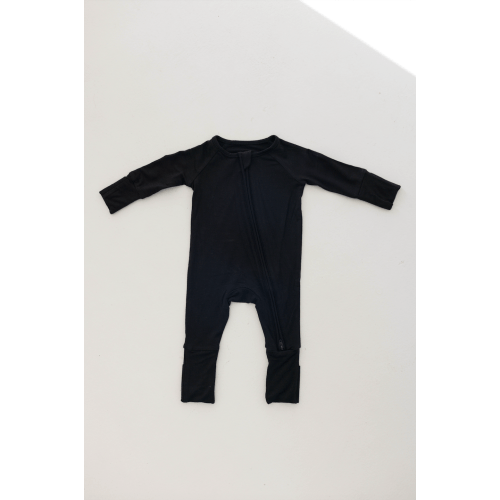 Bamboo Zip Pajamas | Midnight Black