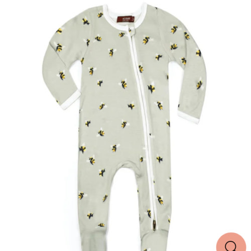 Poppy Things - Bumblebee Bamboo Footed Romper