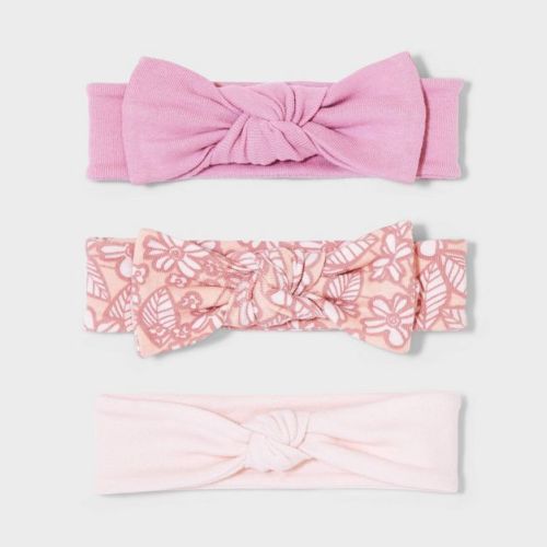 Baby Girls' 3pk Headwrap Floral - Cloud Island™, Size: 0-6M