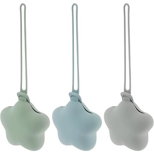 3PCS Pacifier Holder Case, Portable Silicone Pacifier Storage Pacifier Container, Baby Pacifier Silicone Holder Pouch for Newborn, Safe and Soft Material Silicone Pacifier Cover Pacifier Bags