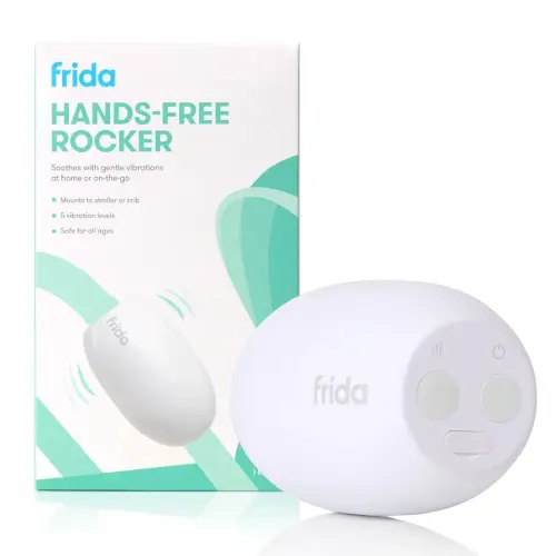 Frida Baby Hands-Free Rocker Device with 5 Vibration Levels, Universal Stroller Accessories, Rechargeable for Cribs & Strollers, Water-Resistant Baby Soother