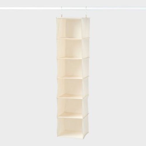Hanging Closet 6 Shelf Ivory - Brightroom™