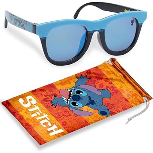 Sun-Staches Disney Stitch Sunglasses for Kids Stylish, Comfortable & Durable UV-Protective Stitch Glasses - With Soft Stitch Glasses Case - Official Disney Sunglasses - Stitch Stocking Stuffers