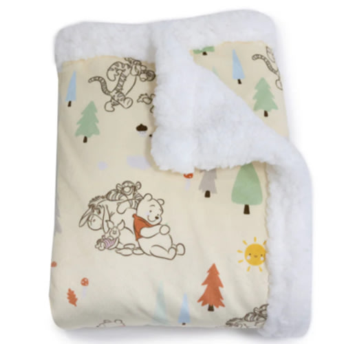 Disney Winnie the Pooh Reversible Fleece Cuddle Blanket