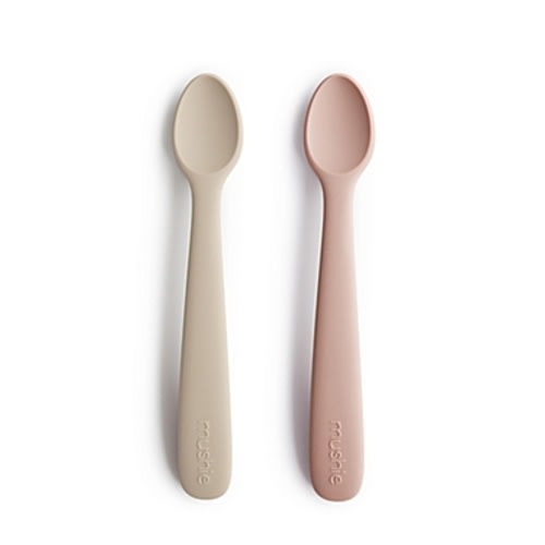 Mushie Silicone 2-Pack Feeding Spoons Set in