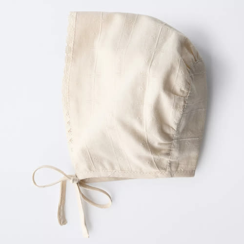 EMBROIDERED LACE BONNET - Ecru | ZARA United States
