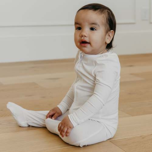 Zip-Up Footie Pajama - Dove