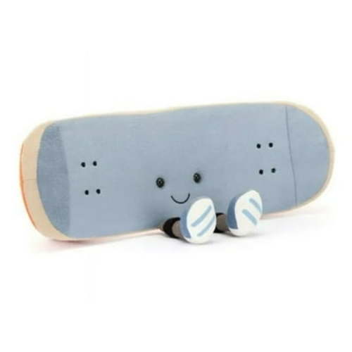 Jellycat Amuseables Skateboard Stuffed Plush Toy , 13 inches | Cute Sports Skateboard Throw Pillow with Smile | Surprise Gift for Sports Fans
