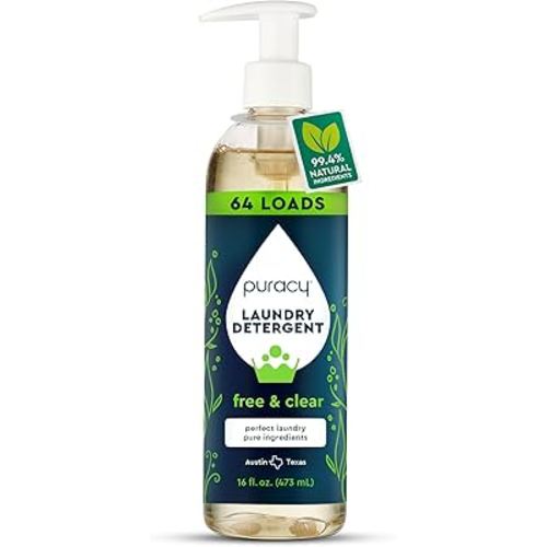 Amazon.com: Puracy Laundry Detergent - Enzyme-Powered Liquid Laundry Detergent Concentrate, Natural Laundry Detergent Seen on TikTok, Non-Toxic (Free & Clear, 16 fl oz, 64 Loads) : Industrial & Scientific