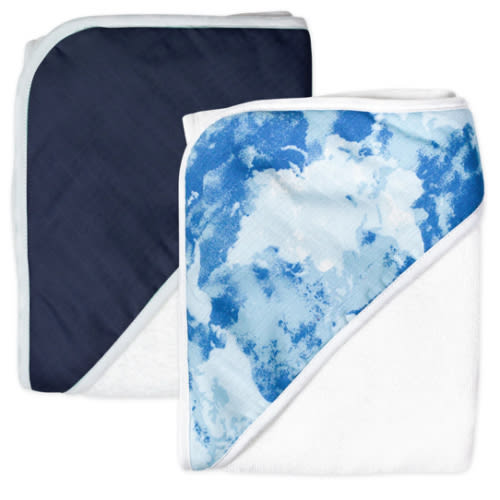 2-Pack Organic Cotton Hooded Towels, Rose Blossom | Honest Baby Clothing