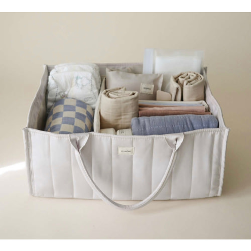 Mushie Diaper Caddy in Ivory