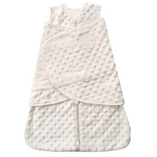 HALO Innovations SleepSack Swaddle Wrap Plushy Dot Velboa - Cream Newborn