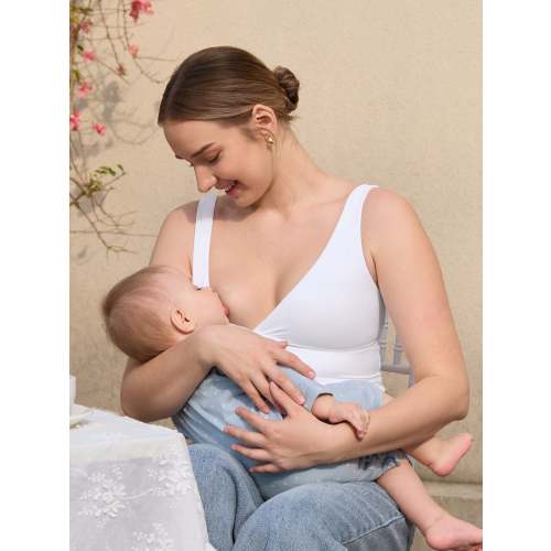 MOMANDA Natrelax® Crossover Nursing Crop Tank Top