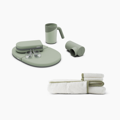 Lalo Bathtime Essential Accessories Bundle - Sage