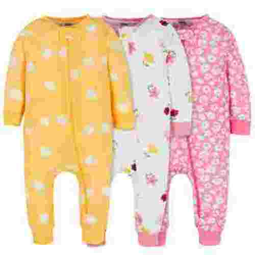 Onesies Brand Baby & Toddler Girl Snug Fit Footless Cotton Pajamas, 3-Pack, Sizes 0/3 Months - 5T