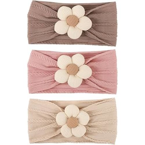 Baby Flower Headbands Nylon Baby Hairbands Handmade Baby Girl Hair Accessories for Newborn Infant Toddler Baby Essentials