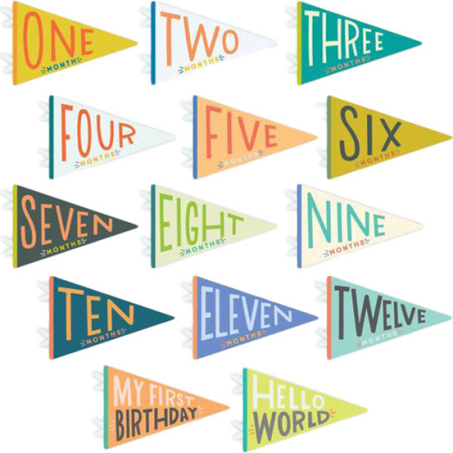 Little Kaleidoscope Petit Milestone Pennant - Lucy Darling | Maisonette