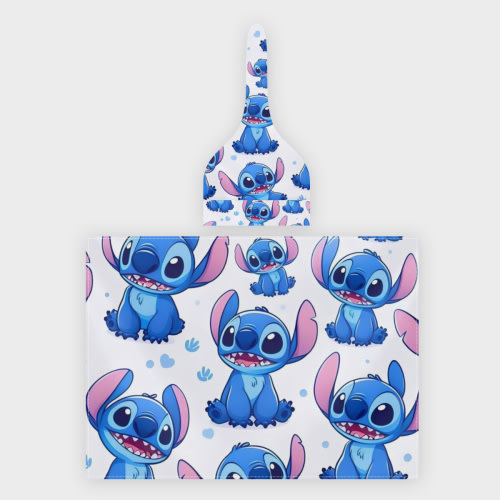 Stitch Cartoon 2 Piece Baby Swaddle Hooded Set, Newborn Swaddle Blanket for Baby Boys and Girls 40" x 29"