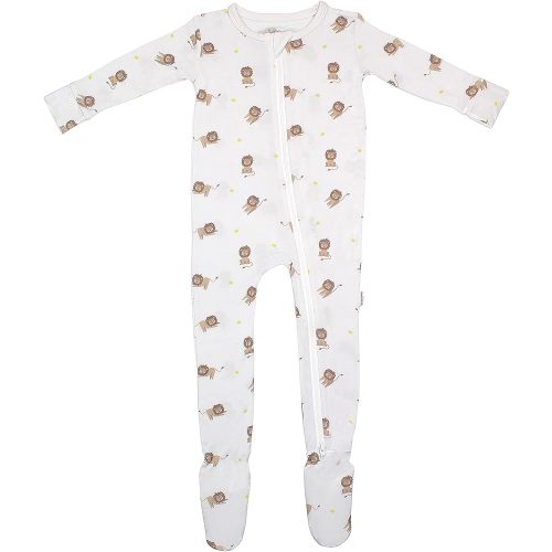 Soft Baby Bamboo Viscose Footie Pajamas, Zipper Closure, 0-24 Months