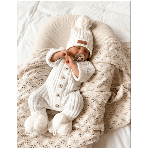 Little B's Pom Booties - Milk