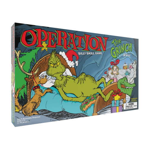 USAopoly Operation Dr. Seuss Grinch Board Game, Family Fun, Ages 6+, 1+ Players