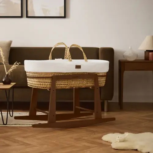 Moses Basket, Mattress & Rocking Stand